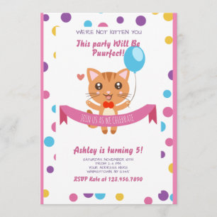 Puurfect Party Kitty Invitation