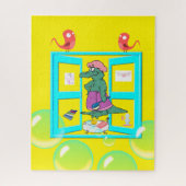 Puzles Alligator Birds Bubble Bath Bubbles Legpuzzel (Verticaal)
