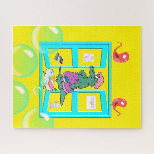 Puzles Alligator Birds Bubble Bath Bubbles Legpuzzel (Horizontaal)