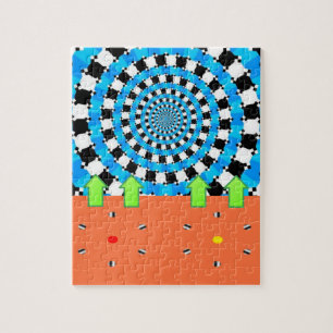 Puzles Blue Black Circular Arrow Legpuzzel