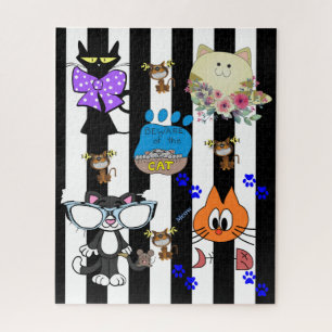 Puzles Cats Kittens Feline Fish BonesBlack Stripe Legpuzzel