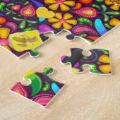 Puzles Floral Yellow Bumblebee bloemen Legpuzzel (Zijkant)