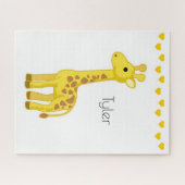 Puzles Geel Giraffe Geel hart Legpuzzel (Horizontaal)