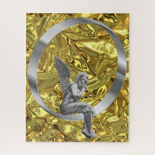 Puzles Gold Silver Angel Circular Legpuzzel (Verticaal)
