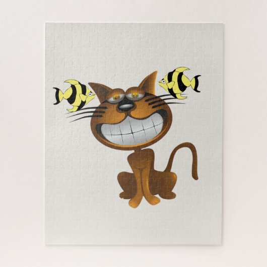 Puzles Gray Cat Fish Legpuzzel (Verticaal)