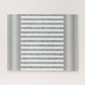 Puzles Gray & White Stripe Legpuzzel (Horizontaal)