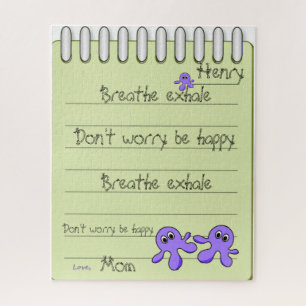Puzles Octopus Breathe Exhale Maak je geen zorgen Legpuzzel