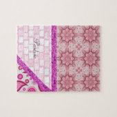 Puzles Pink Paars Brick Glitter Legpuzzel (Horizontaal)