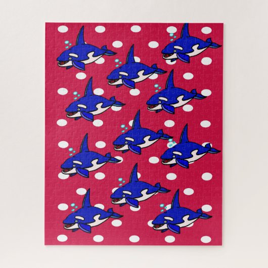 Puzles Red Blue Sharks Legpuzzel (Verticaal)