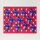 Puzles Red Blue Sharks Legpuzzel (Horizontaal)