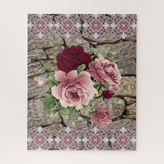 Puzles Rozen Floral Rock Legpuzzel (Verticaal)