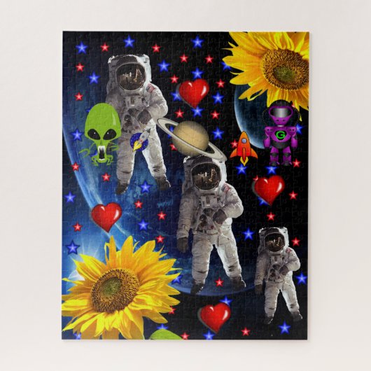 Puzles Spaceships Aliens Astronauts Legpuzzel (Verticaal)