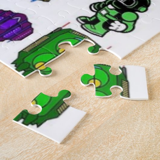 Puzles Spaceships Aliens Astronauts Legpuzzel (Zijkant)