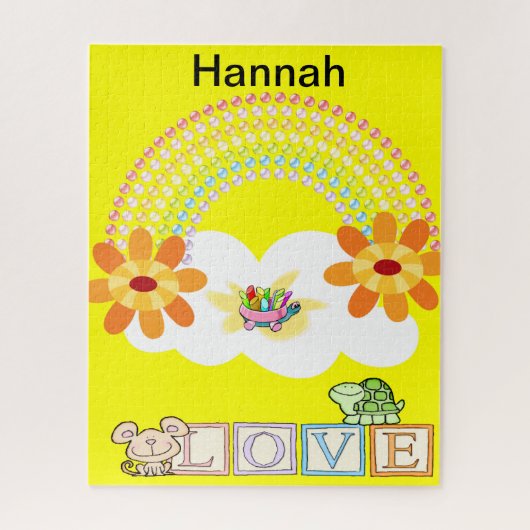 Puzles Turtle Love Rainbow Sun Clouds Legpuzzel (Verticaal)