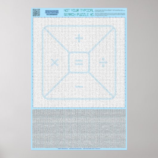 PUZZEL #1: Wiskunden Vergelijkingen - Standaard Poster (Voorkant)