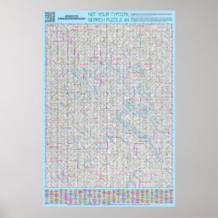 PUZZEL #4: Verkeerd gespeld - Standaard opgelost Poster