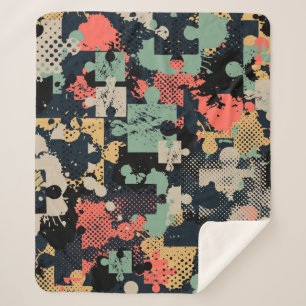 Puzzel Abstract: Creative  Naadloos. Sherpa Deken