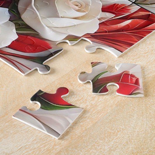 Puzzel abstract Engels Rozen Ontwerp Legpuzzel (Zijkant)