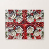 Puzzel abstract Engels Rozen Ontwerp Legpuzzel (Horizontaal)