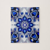 Puzzel abstract Modern Design Blauw Wit Kleuren (Verticaal)