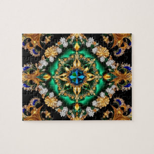 Puzzel abstract modern design Braziliaanse kleuren