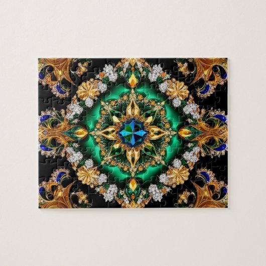 Puzzel abstract modern design Braziliaanse kleuren Legpuzzel (Horizontaal)