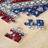 Puzzel abstract modern design Britse kleuren (Zijkant)