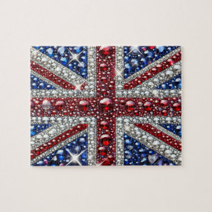Puzzel abstract modern design Britse kleuren Legpuzzel
