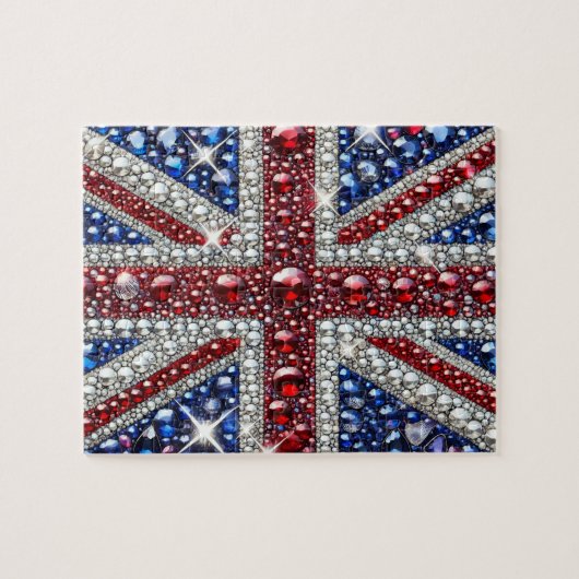 Puzzel abstract modern design Britse kleuren Legpuzzel (Horizontaal)