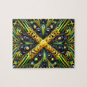 Puzzel abstract modern design Jamaicaanse kleuren Legpuzzel (Horizontaal)