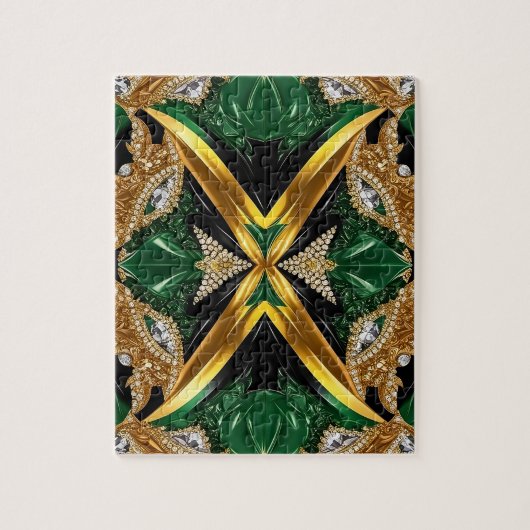 Puzzel abstract modern design Jamaicaanse kleuren Legpuzzel (Verticaal)