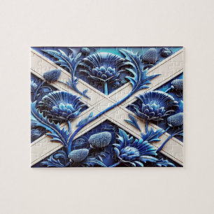 Puzzel abstract modern design Schotse distels