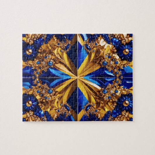 Puzzel abstract Modern Design Zweden Kleuren Legpuzzel (Horizontaal)