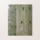 Puzzel - Alpakka's op de heuvel Legpuzzel (Verticaal)