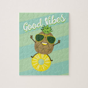 Puzzel Ananas karakter goede vibes