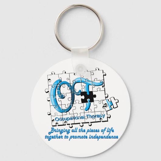 puzzel aqua sleutelhanger (Voorkant)