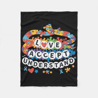 Puzzel Autisme Bewustzijn Vriendschap Armband Mann Fleece Deken
