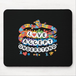 Puzzel Autisme Bewustzijn Vriendschap Armband Mann Muismat