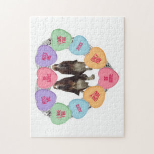 Puzzel Candy Love Hearts Met Bassets