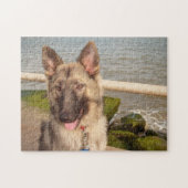 Puzzel Duitse herder bij het Zee Legpuzzel (Horizontaal)