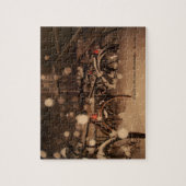 Puzzel: fietsen in de sneeuw legpuzzel (Verticaal)