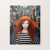 Puzzel Ginger Wonderland Abstracte reis gestreept Legpuzzel (Verticaal)