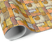 Puzzel Grappige Katten Huis Naadloos Cadeaupapier (Rol Hoek)