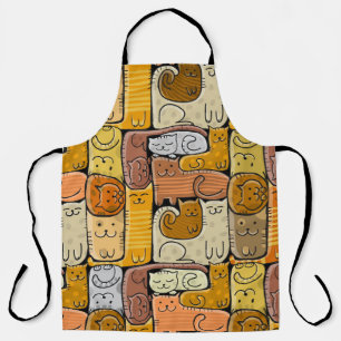 Puzzel Grappige Katten Huis Naadloos Schort