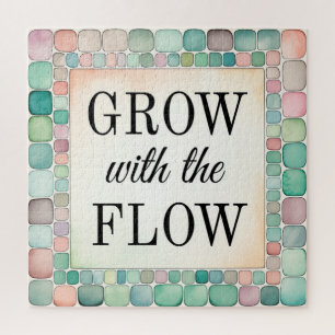Puzzel groeien met de Flow Inspirerend Quote