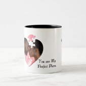 Puzzel-hart ontwerp Mok (Center)