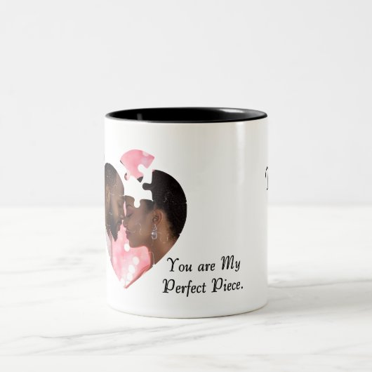 Puzzel-hart ontwerp Mok (Center)