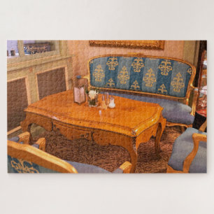 puzzel in de woonkamer