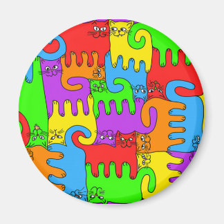 Puzzel Katten "Regenboog" 1 magneet