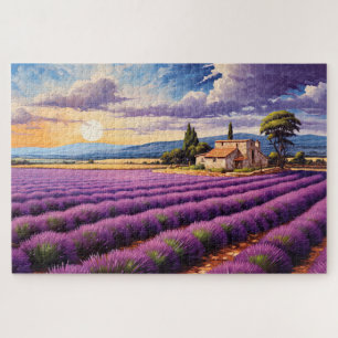 Puzzel met charmante lavendel Provence Frankrijk